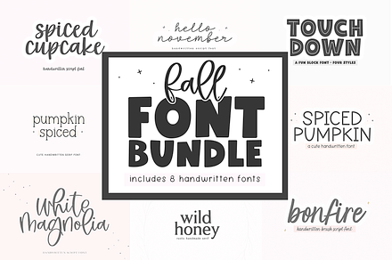 Fall Font Bundle, a Handwritten Font by KA Designs