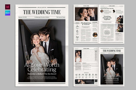 Wedding Newspaper Template, a Brochure Template by BrandPacks