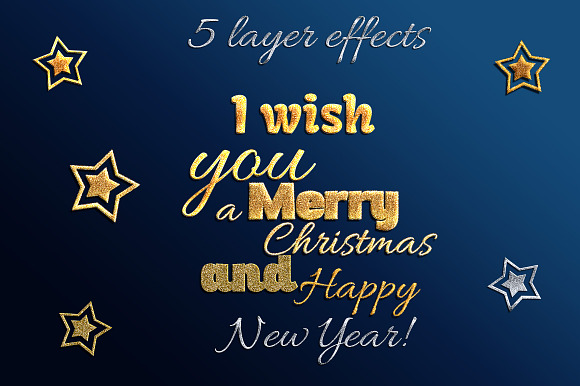 5 Glitter Layer Styles preview 2