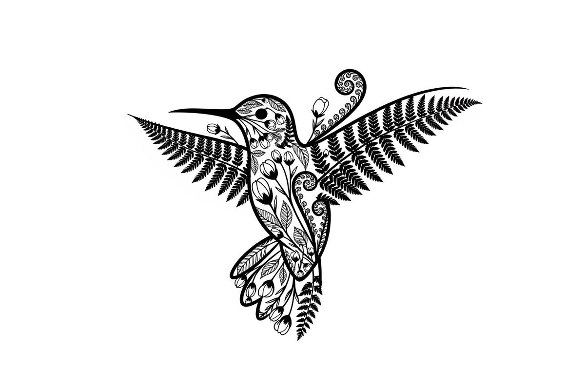 Decorative Floral Hummingbird Bundle, an Illustration by jahid234 (Photo 9 of 31)