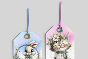 Whimsical Baby Animals Watercolor, an Illustration by one-touch (Thumbnail 2 of 23)