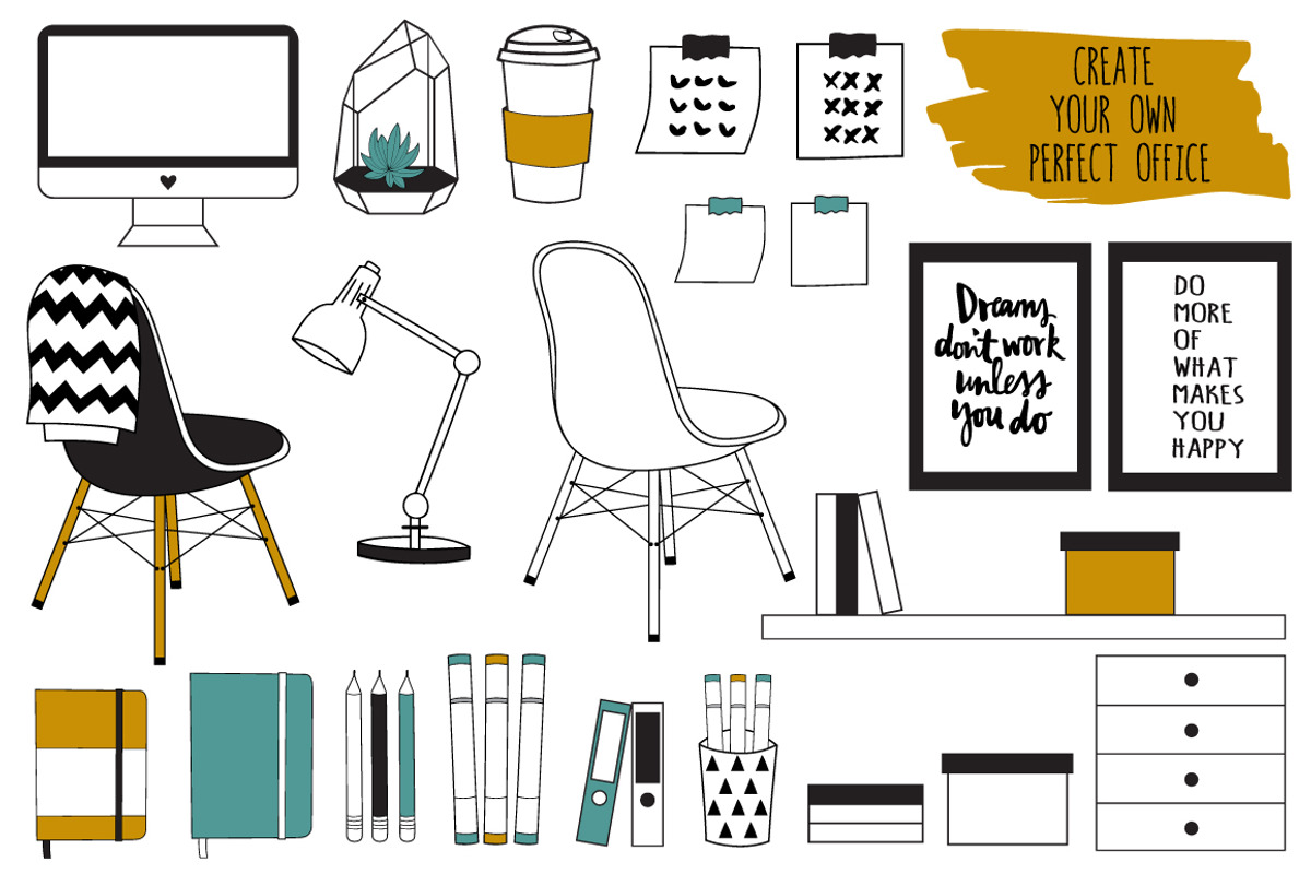 Hand Drawn Office Elements preview 2