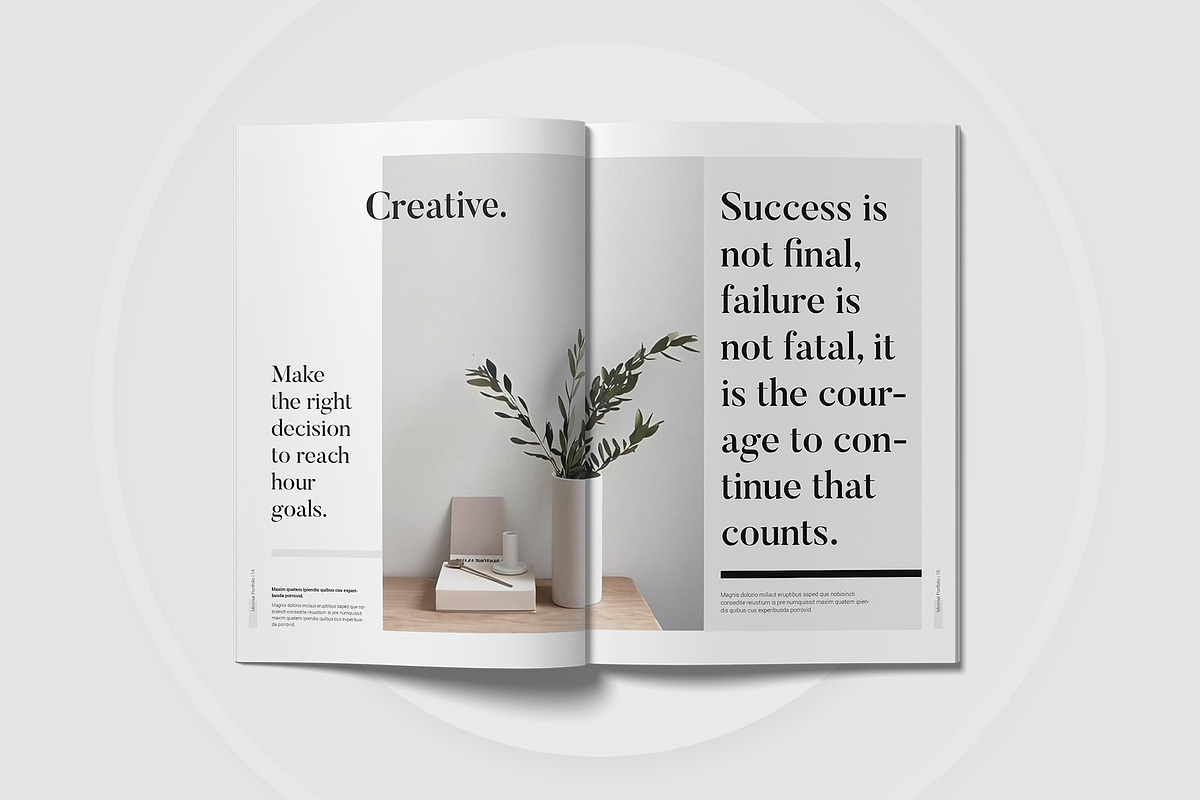 Minimal Modern Portfolio Template, a Presentation Template by astutedesign11 (Photo 8 of 13)