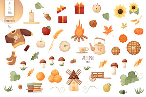 Vector Autumn Things Collection