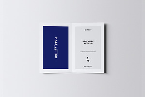 Half Letter Bi-Fold Brochure Mockup