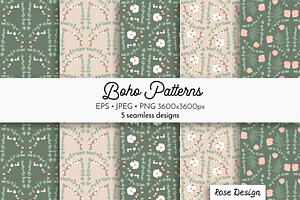 Eucalyptus & Cotton - Boho Patterns