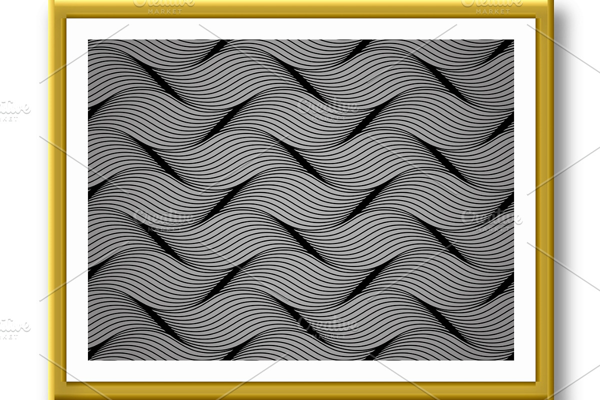 The geometric pattern with wavy, a Decorative Illustration by RODINA (Photo 2 of 3)