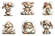Whimsical Bunny Easter Clipart, an Illustration by Dream Creation (Thumbnail 5 of 7)