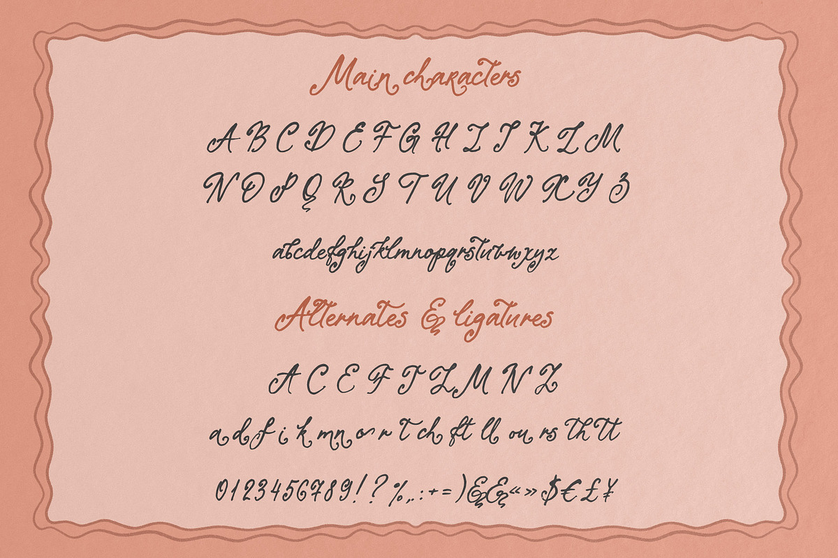 Whimsical script font Peach Sunday, a Script Font by TD fonts (Photo 8 of 9)