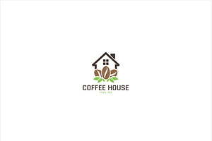 Coffee Cafe House Logo Template