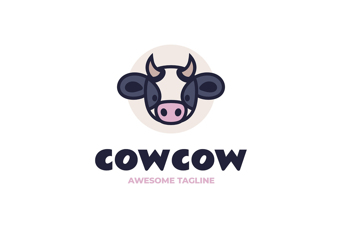 Cowcow Simple Mascot Logo, a Branding & Logo Template by Artnivora.Std