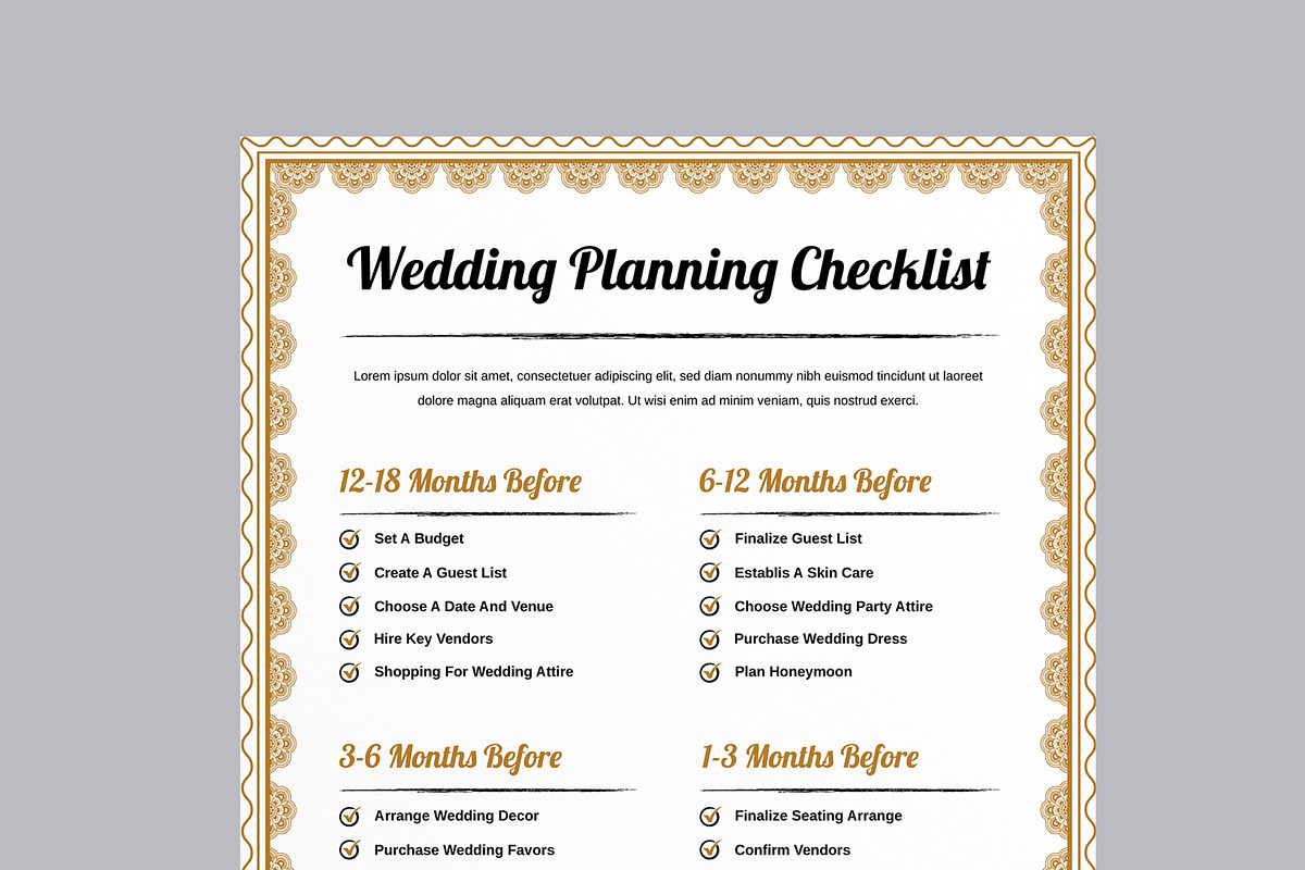 Wedding Planning Checklist, a Stationery Template by MightyDesign (Photo 2 of 8)