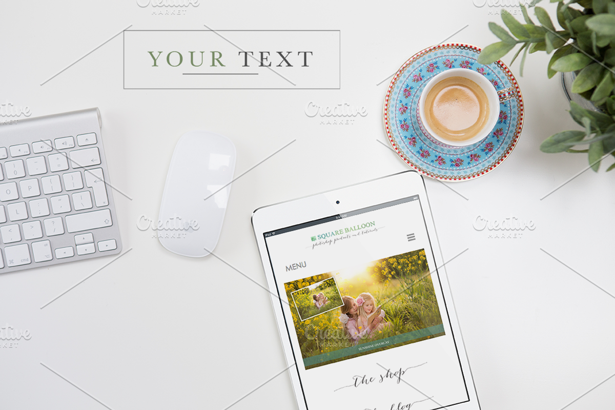 Styled Desktop Mockup, a Cups & Container Mockup by Square Balloon