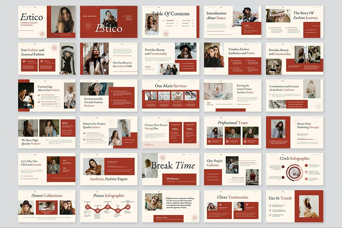 Aesthetic Fashion Keynote Templates, a Presentation Template by Fit-tee (Photo 9 of 10)