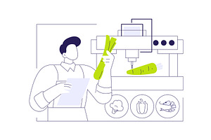 3D printing of food abstract concept, an Illustration by Visual Generation