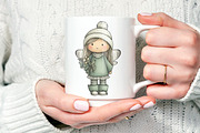 Whimsy Christmas Fairy Girl Clipat, a Seasonal Illustration by V Design Creator (Thumbnail 6 of 8)