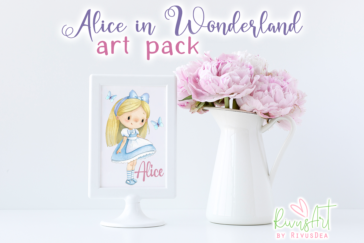 Alice in Wonderland PNG Clipart., a Food Illustration by RivusArt (Photo 4 of 8)