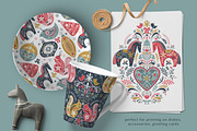 Christmas Scandinavian Ornaments, a Pattern Graphic by Molly art (Thumbnail 9 of 12)