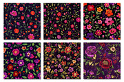Purple Floral Embroidery Fabric, a Texture Graphic by Dream Creation (Thumbnail 6 of 6)