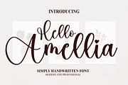 Hello Amellia | Script Font, a Script Font by Scratchones (Thumbnail 1 of 8)