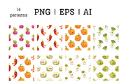 Cute Vegetables Clipart and Patterns, a Food Illustration by Bielousova Art (Thumbnail 3 of 5)