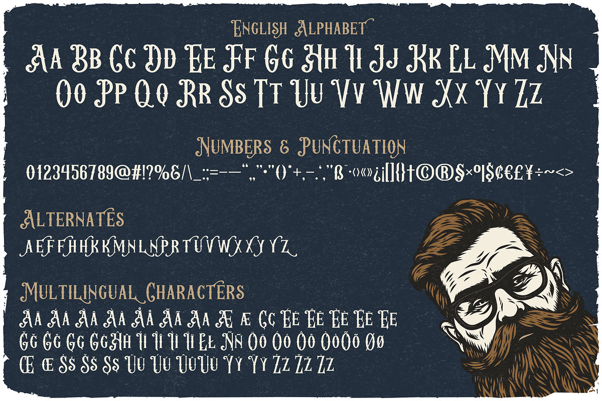 Beard Point Layered Font, a Blackletter Font by Vozzy Vintage Fonts (Photo 2 of 8)