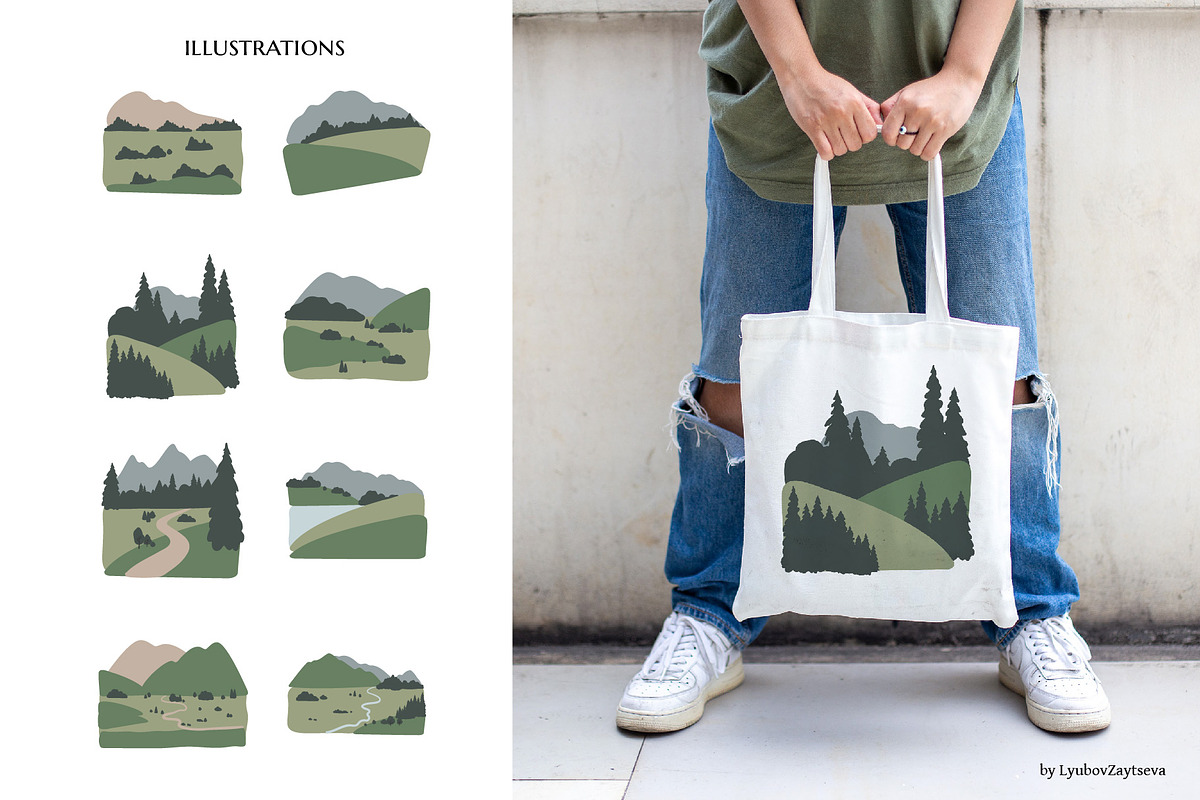 Mountain trip | landscape creator, a Decorative Illustration by LyubovZaytseva (Photo 15 of 16)
