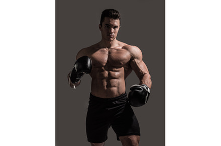 A man with no shirt and boxing, a Sports & Recreation Photo by ArtOfPhotos photo store