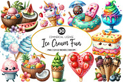 Ice Cream Fun Collection, an Illustration by SinaCreation (Thumbnail 1 of 5)