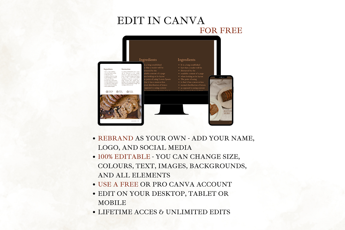 Aesthetic Cookbook Canva Template, a Magazine Template by Digital By Nikoleta (Photo 8 of 9)