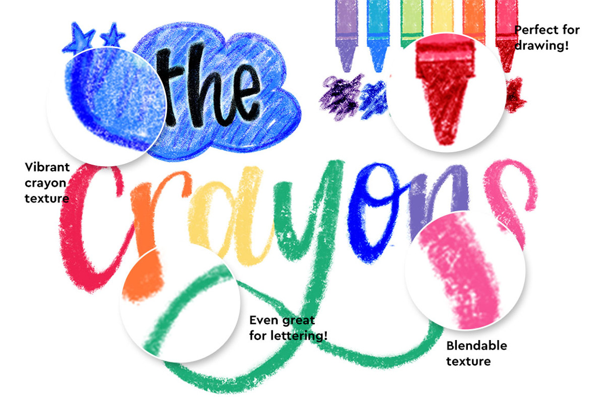 Crayon Procreate Brushes, a Brush Add-On by Hewitt Avenue (Photo 2 of 6)