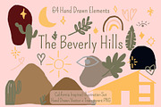 The Beverly Hills Illustration set, a Decorative Illustration by Dawnside Graphic (Thumbnail 1 of 12)