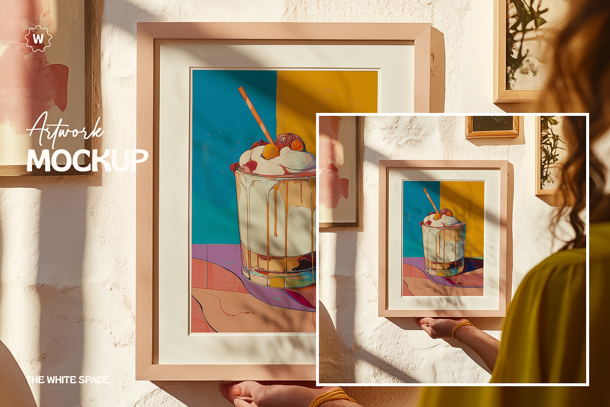 A4 Frame Mockup, a Poster Template by The White Space Co. (Photo 1 of 5)