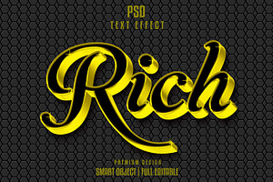 Rich Luxury Gold 3D Text Effect