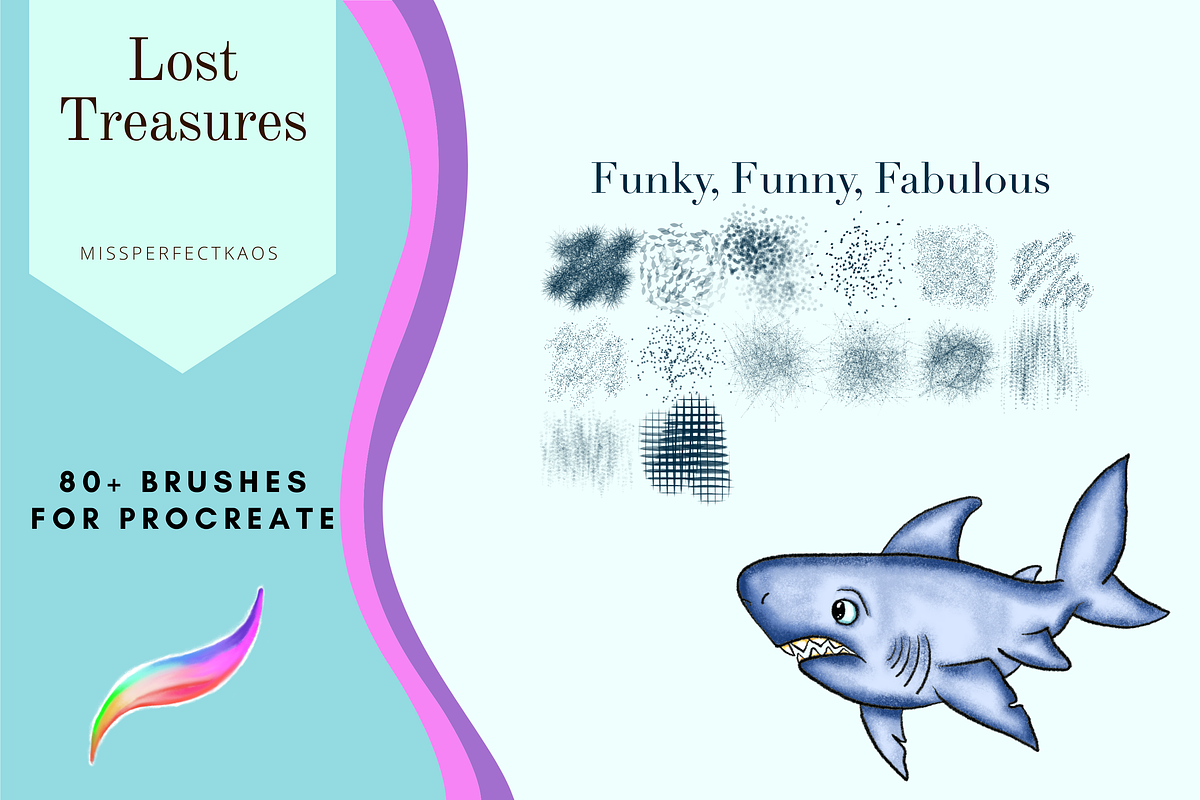 Lost Treasures-81 Procreate Brushes, a Brush Add-On by MissPerfectKaos (Photo 5 of 6)
