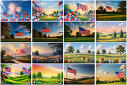 Patriotic Celebrations Wallpaper, a Background Graphic by Forhadx5 (Thumbnail 6 of 9)