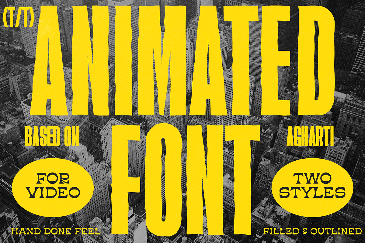Animated Font Agharti, a Font by That That Creative (Photo 1 of 9)