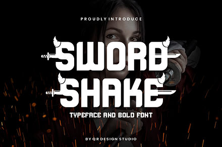 Sword Shake - Typeface Font, a Sans Serif Font by QR Design Studio
