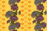 Chrysanthemum Floral Folk Motif, a Pattern Graphic by NayaChu (Thumbnail 1 of 9)