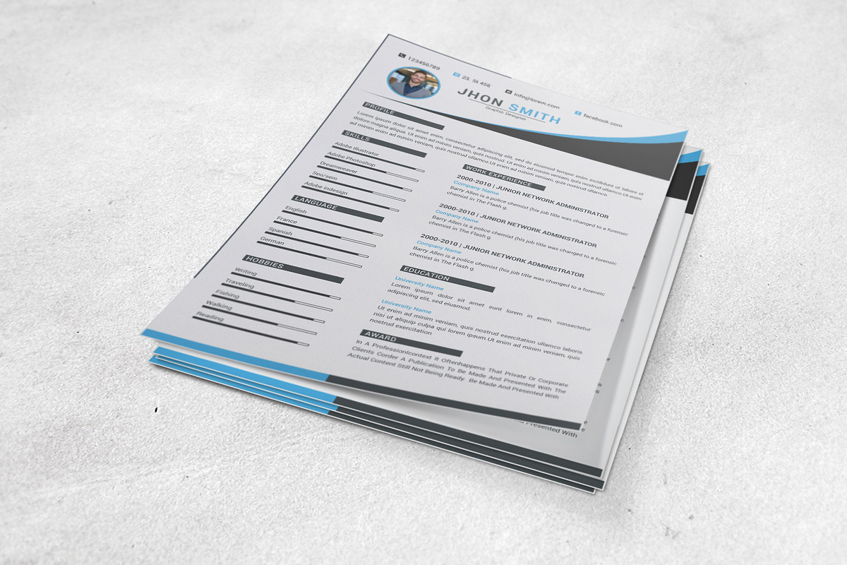 Resume Template and Cover Letter, a Resume Template by designvillage (Photo 10 of 13)
