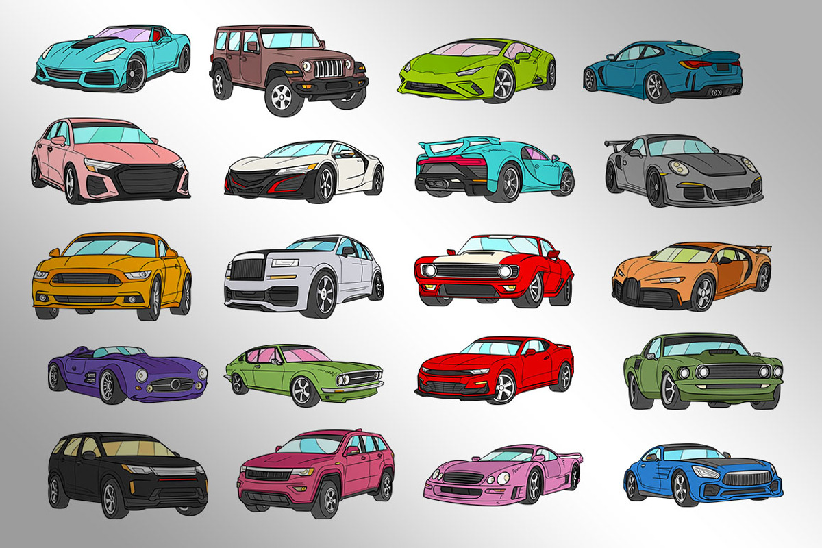 Sports Car Png Vector Illustrations, a Transportation Illustration by SCworkspace (Photo 2 of 2)