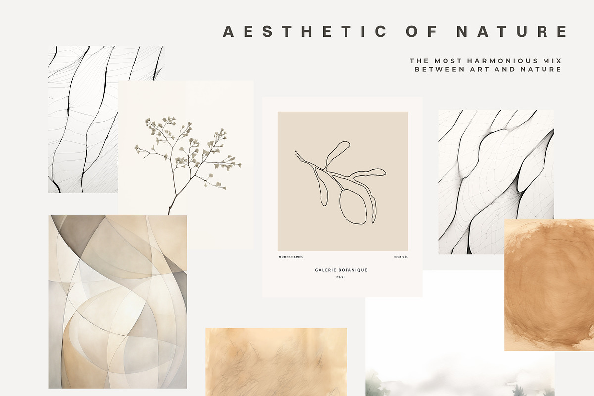Neutral Minimalist Abstract Prints, a Background Graphic by Laras Wonderland (Photo 2 of 10)