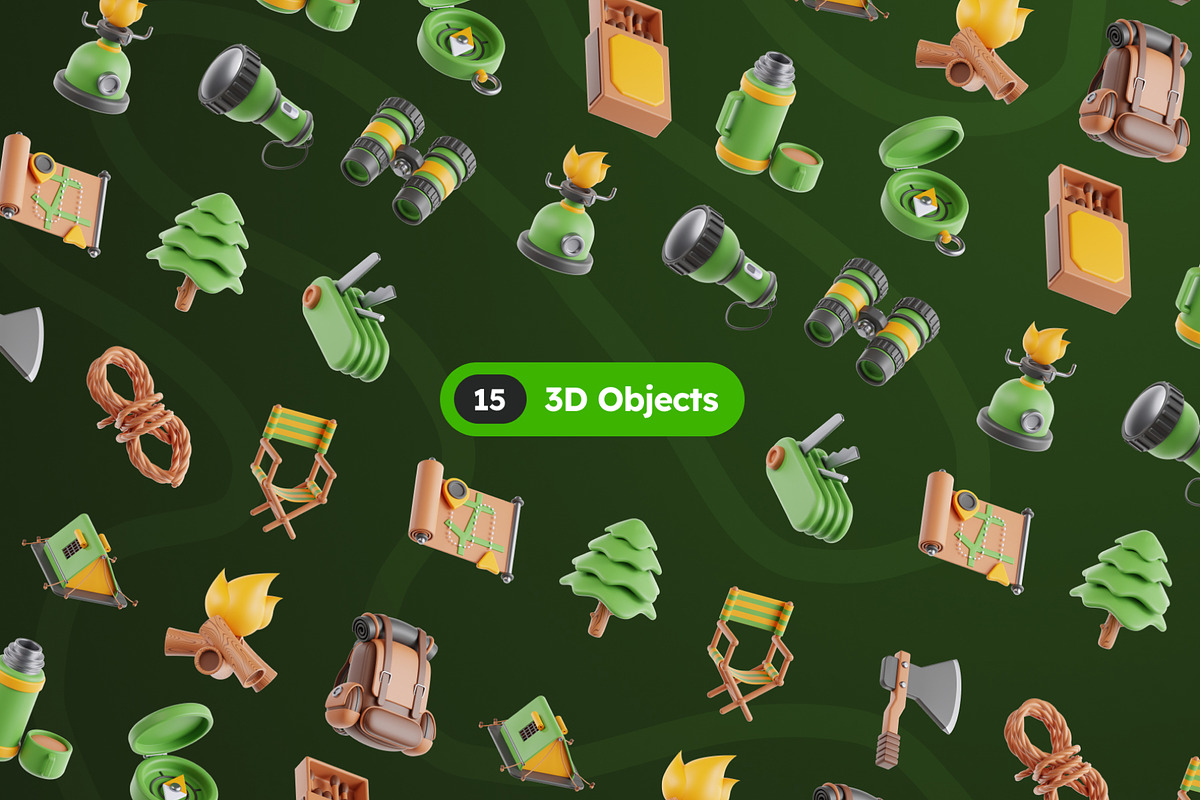 Camping 3D Icons, an Object 3D Model by Rakata Studio (Photo 5 of 7)