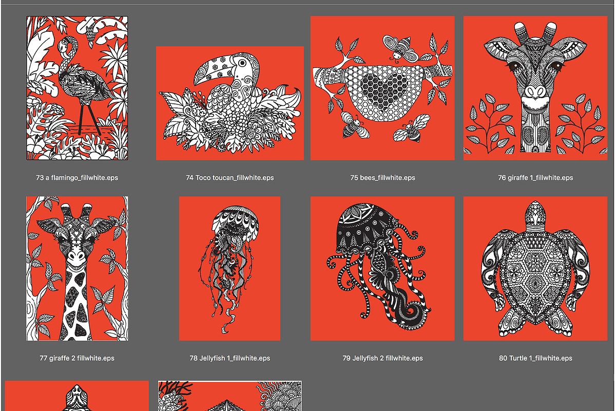 98% OFF Animal set and big bundle, an Animal Illustration by Somjai King (Photo 8 of 15)
