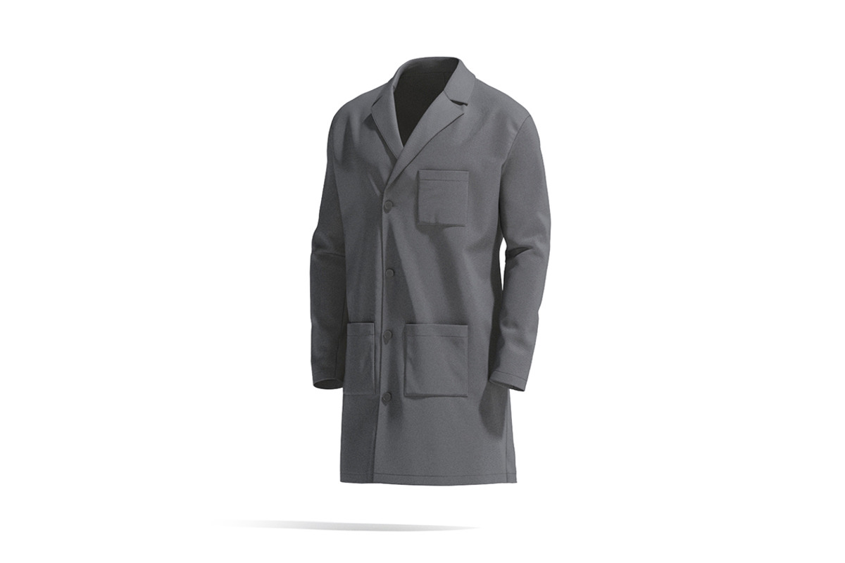 Black Doctors Lab Coat 3D Model, an Object 3D Model by rebrandy (Photo 1 of 9)