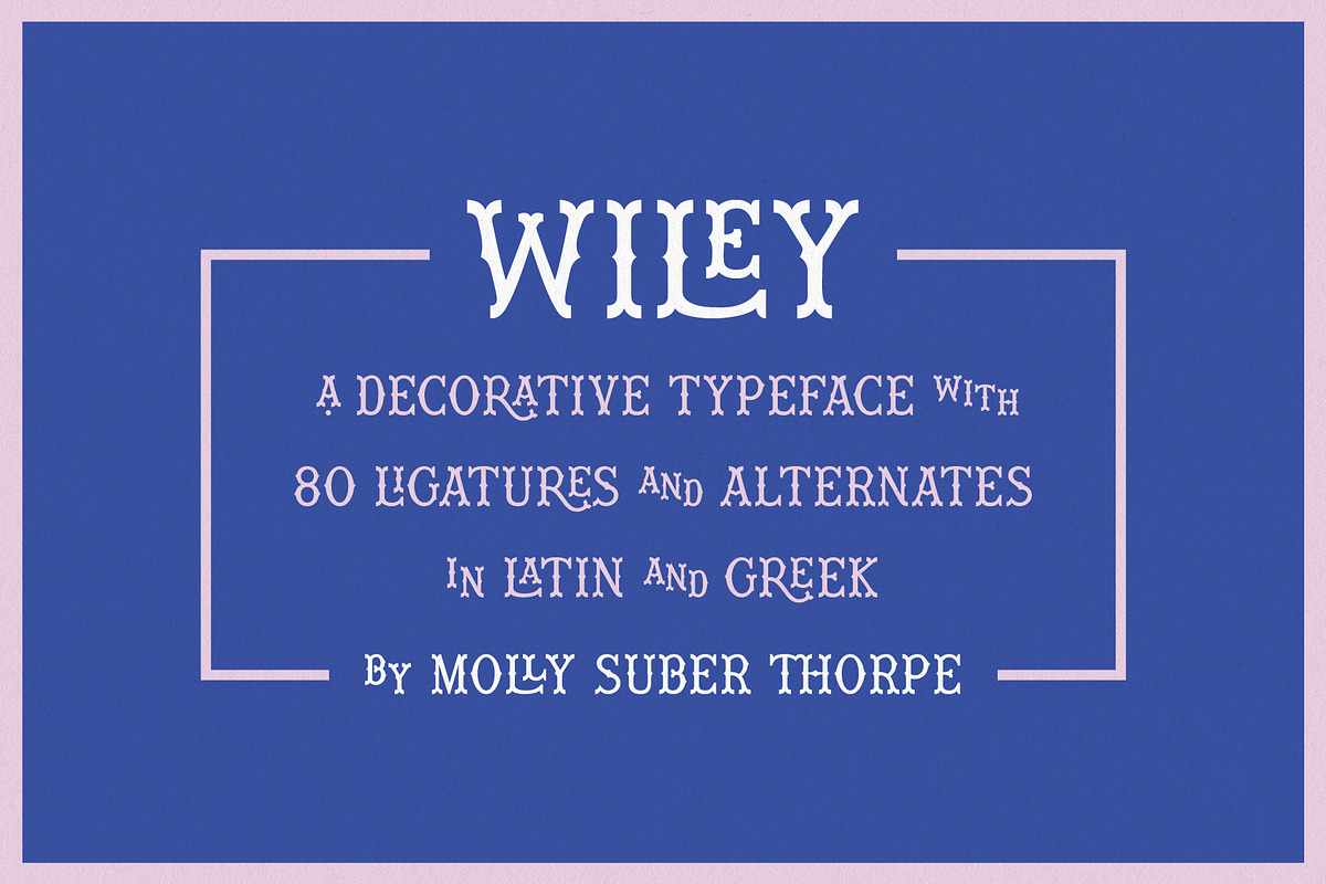 Wiley Decorative Latin & Greek Font, a Slab Serif Font by Molly Suber Thorpe (Photo 16 of 16)