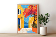 Sunny Coastal Village Art Collection, a Decorative Illustration by Housui Patterns (Thumbnail 7 of 9)