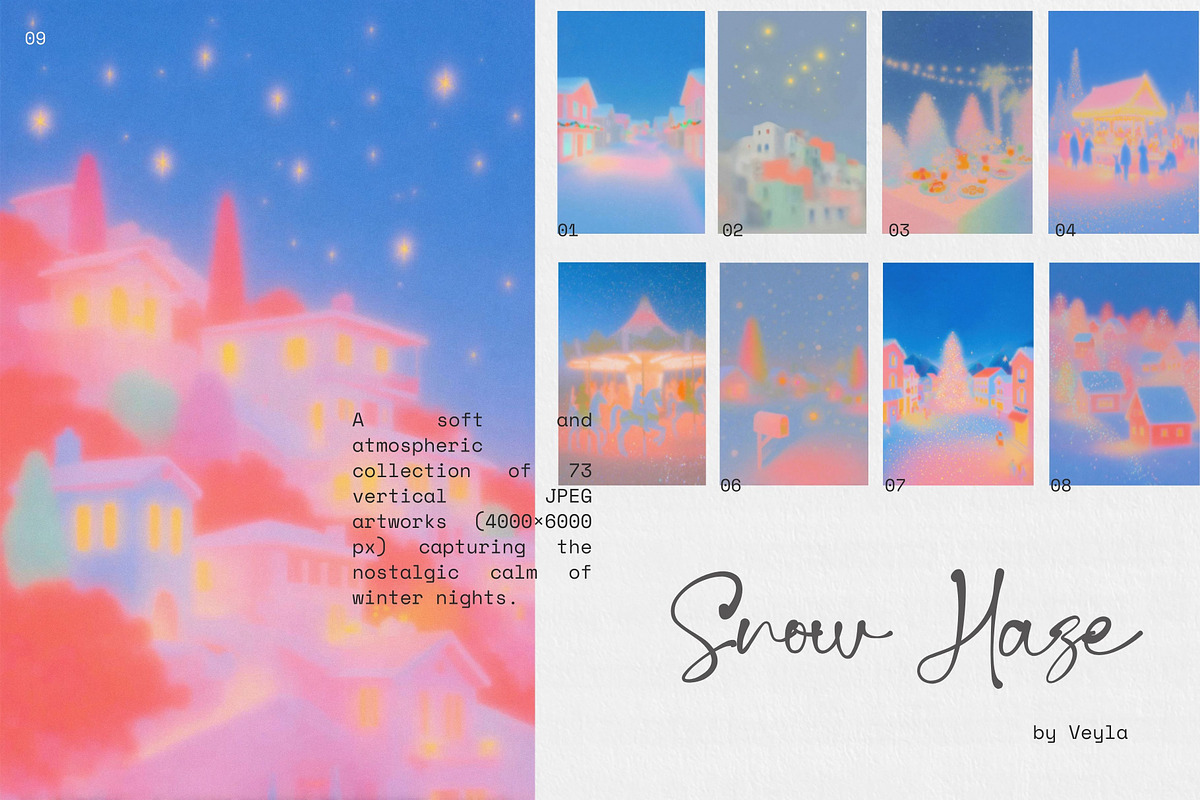Snow Haze: 73 Dreamy Textures, a Background Graphic by Veyla (Photo 2 of 11)