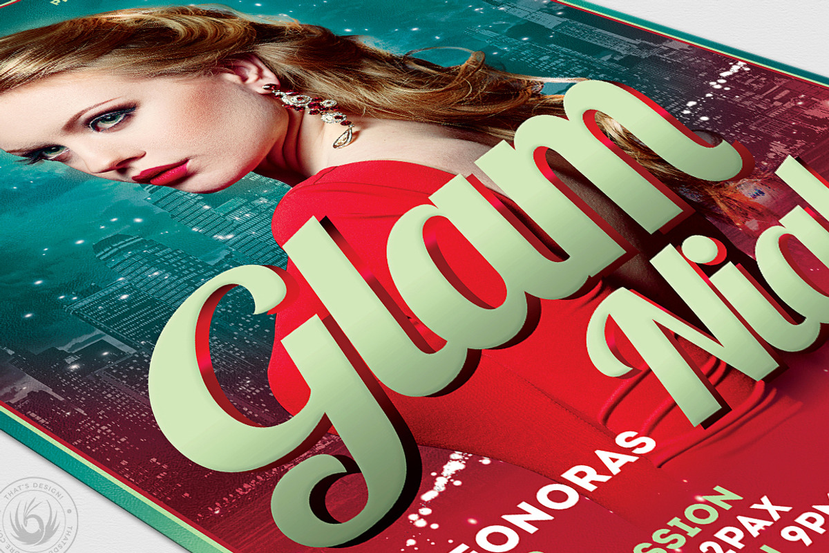 Glam Night Flyer Template, a Flyer Template by ThatsDesignArt (Photo 6 of 7)