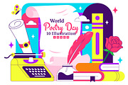 10 World Poetry Day Illustration, a Person Illustration by denayunebgt (Thumbnail 1 of 4)